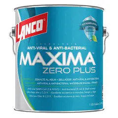 LANCO - Esmalte Agua Satin Maxima Zero Plus Stainguard Galón 1 galón(es) Satinado Incoloro