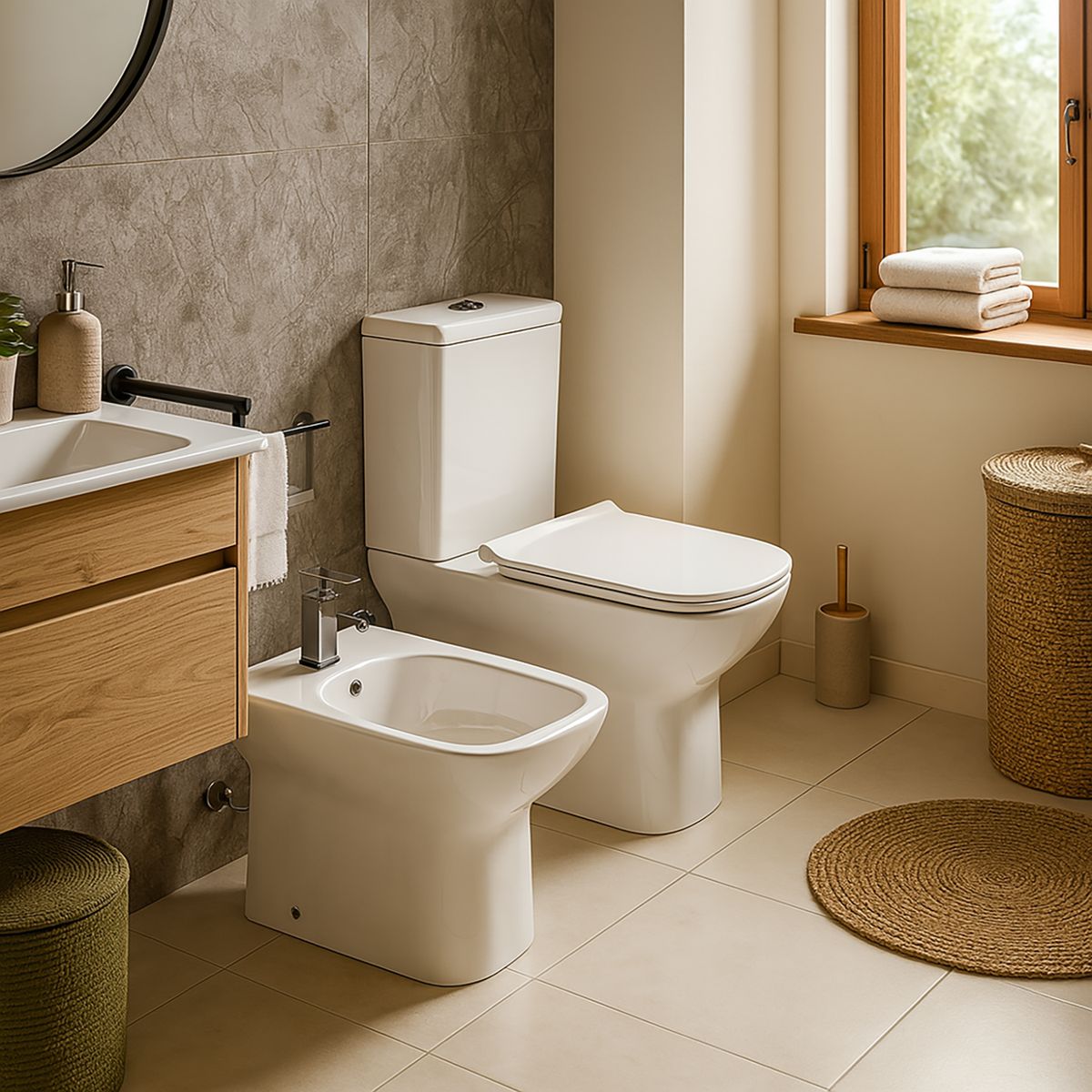 KLIPEN - Bide para monomando con descarga a muro