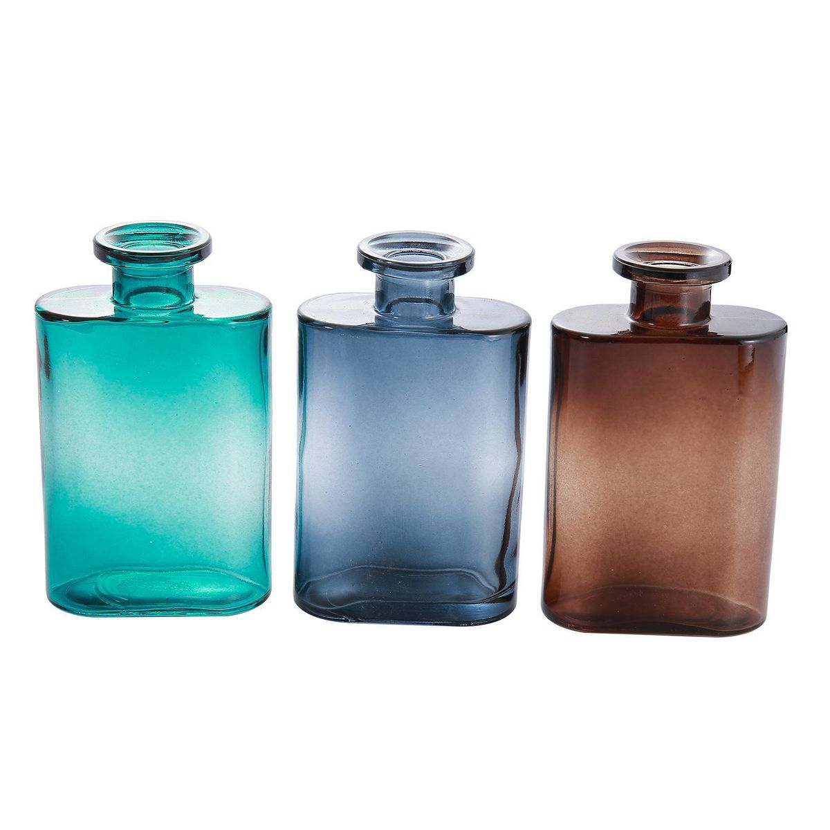 SOHOGAR - Florero Diseño Botella De Vidrio Colores SurtidoS 13 cm