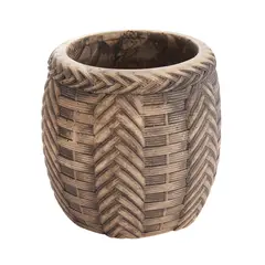 SOHOGAR - Maceta Trenza Café 28x29 cm