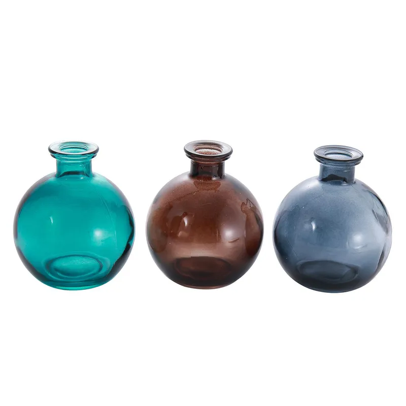 SOHOGAR - Florero Mini De Vidrio Colores Surtidos 9 cm