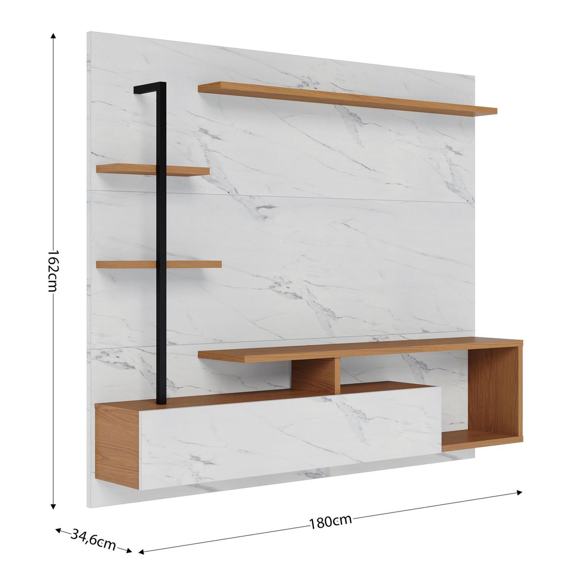 ALTAVISION - Panel TV 58 " Maragogi Cala Blanco Marmolado 180x162x34.6 cm