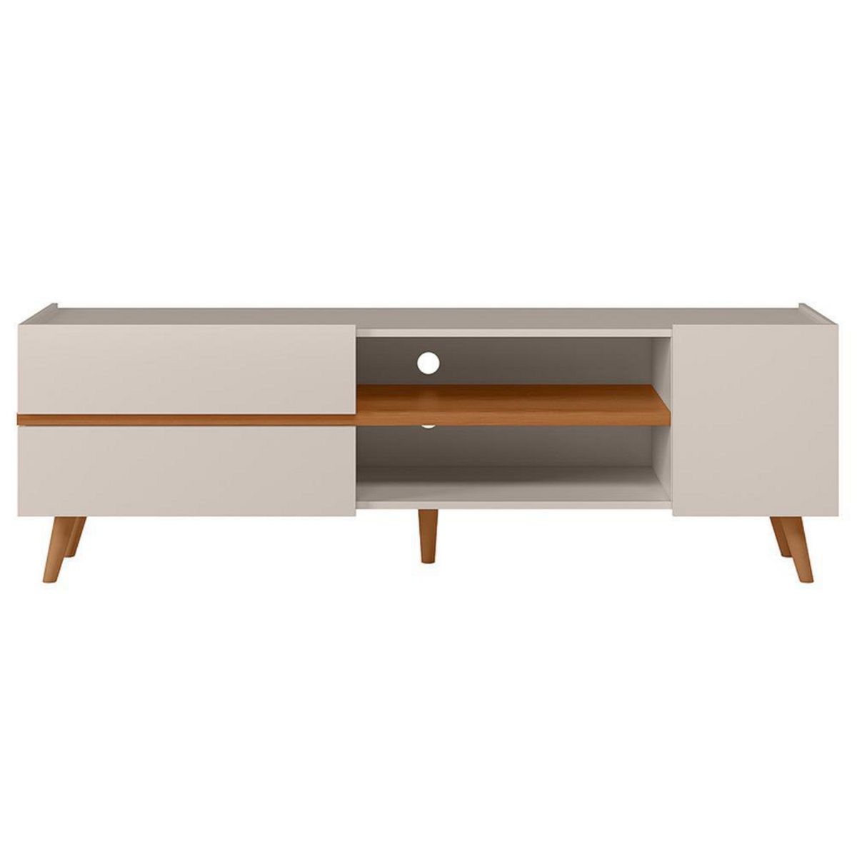 ALTAVISION - Rack TV 65 " Purus OFF Blanco Café 160x51.6x37.9 cm