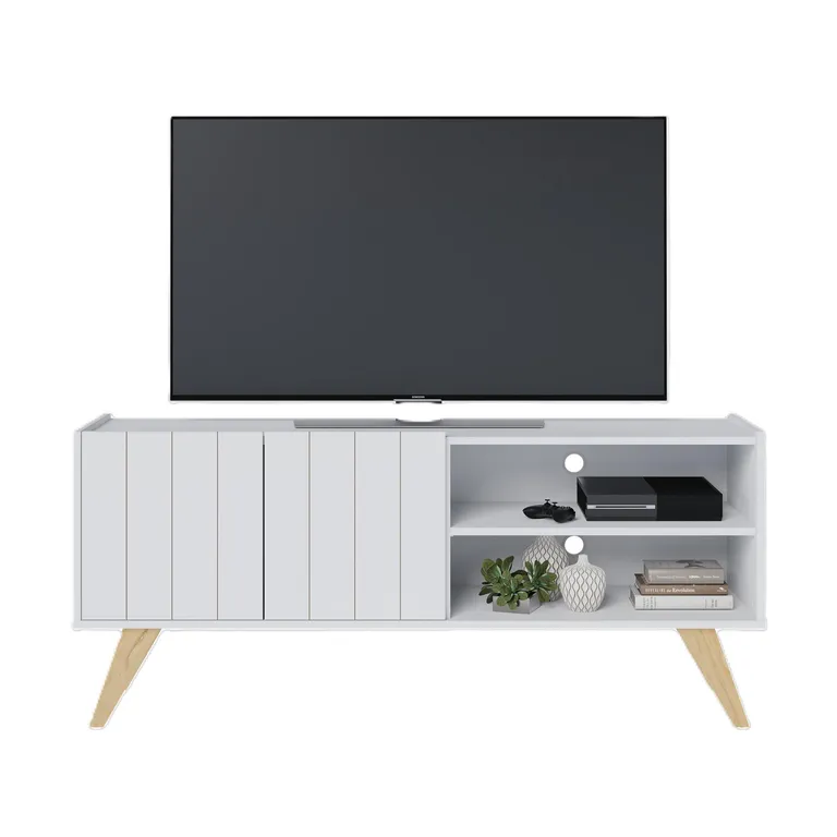 Rack TV 55 " Space BR Blanco 135.8x58.7x36.1 cm