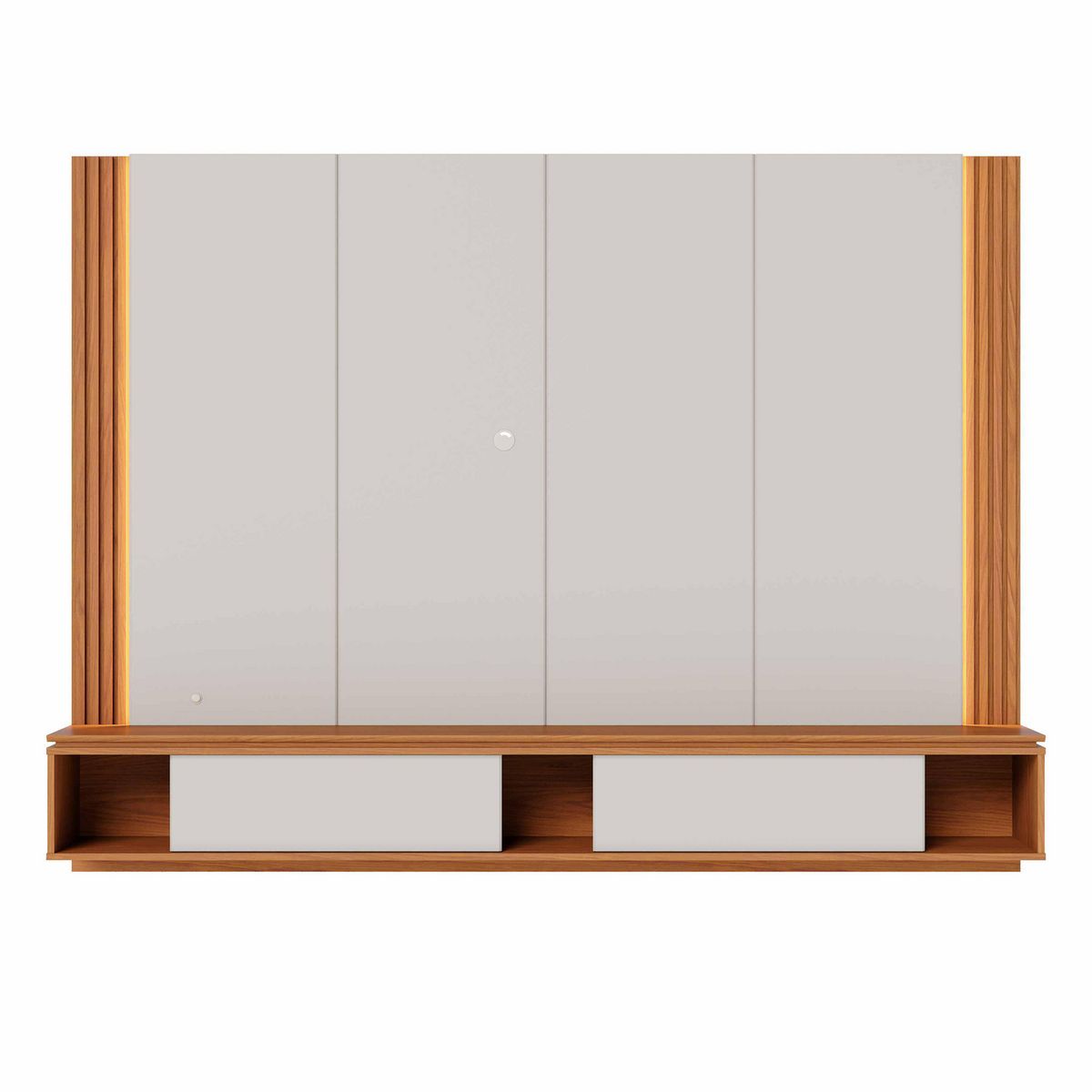 ALTAVISION - Panel TV 75 " Loa WH Blanco café 216.8x165x35 cm