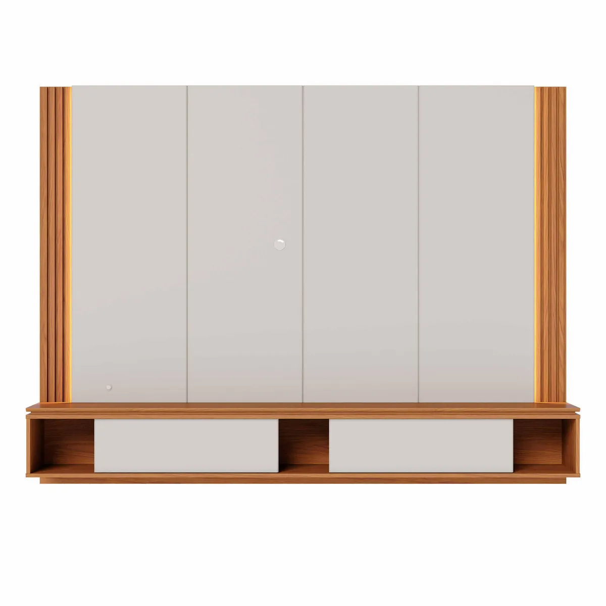 ALTAVISION - Panel TV 75 " Loa WH Blanco café 216.8x165x35 cm