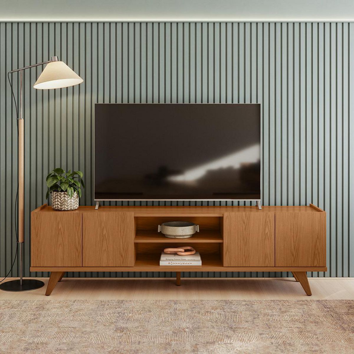 ALTAVISION - Rack TV 75 " Brazos FR Café 180x51x39.3 cm