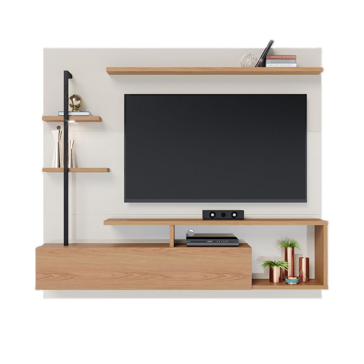 ALTAVISION - Panel TV 58 " Maragogi WH Blanco café 180x162x34.6 cm