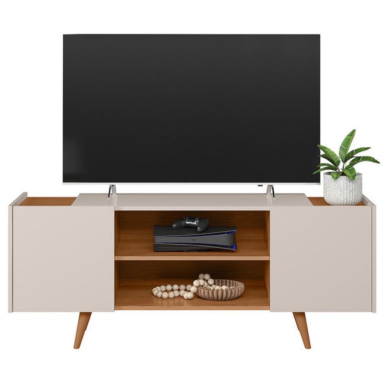 ALTAVISION Rack TV 55 " River WH Blanco café 136x54.5x36.3 cm