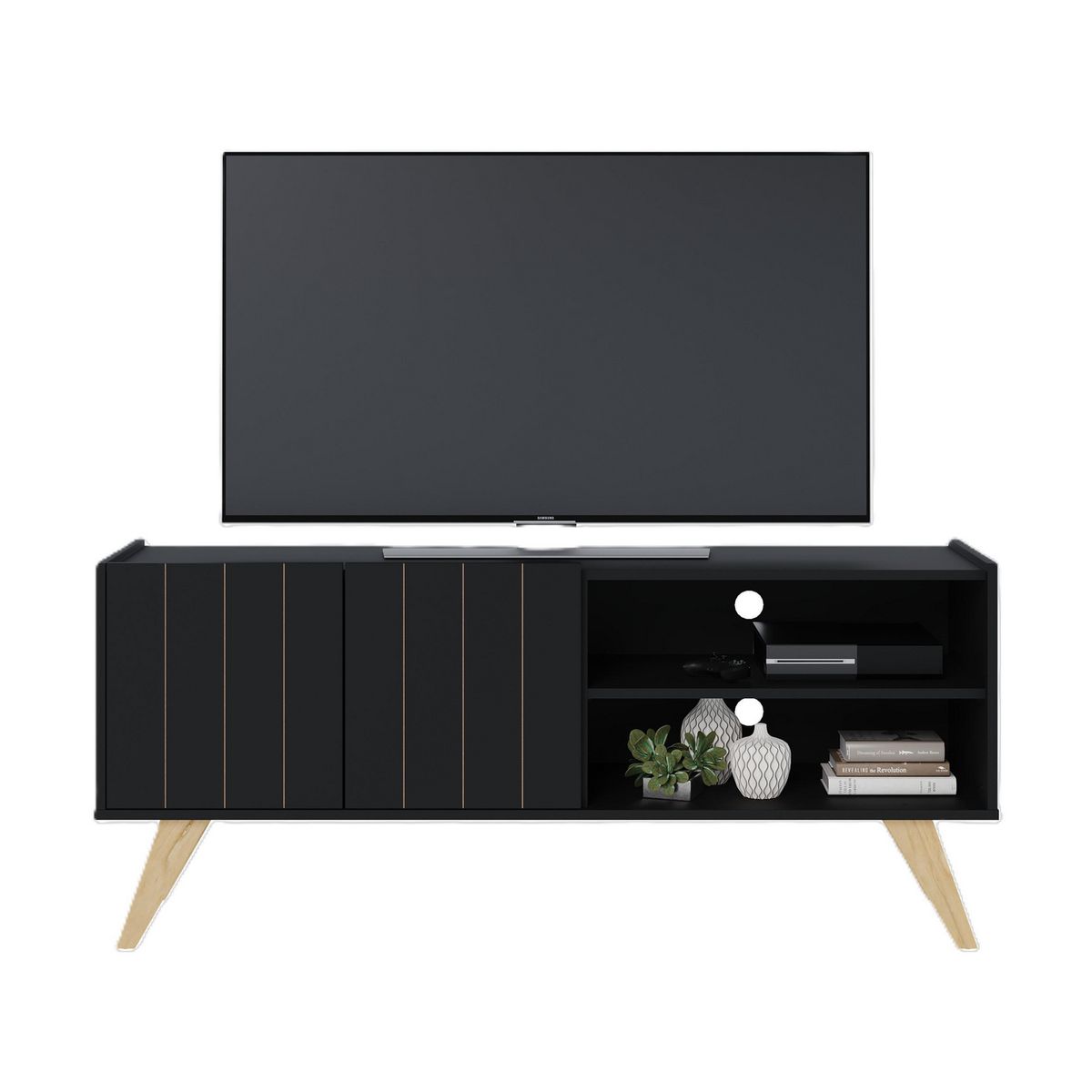 ALTAVISION - Rack TV 55 " Space NE Negro 135.8x58.7x36.1 cm