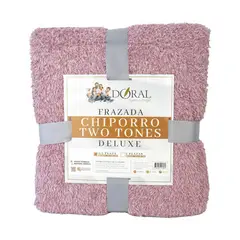 DORAL - Frazada Chiporro Two Tones Deluxe 1.5 plazas Burdeo