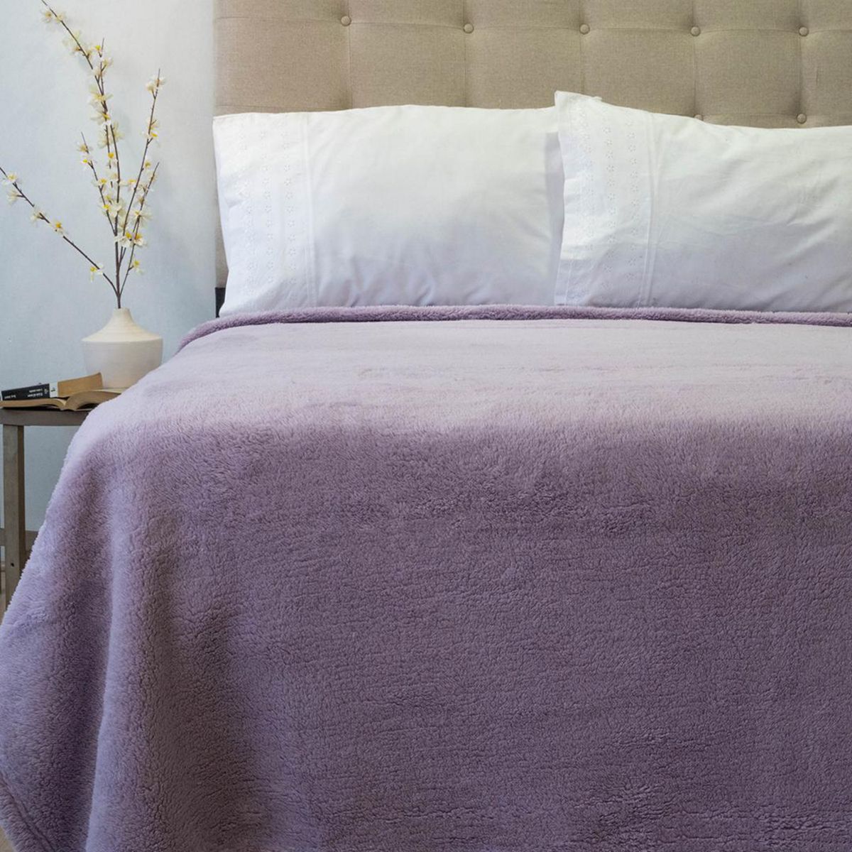 DORAL - Frazada Chiporro Two Tones Deluxe 2 plazas Lila