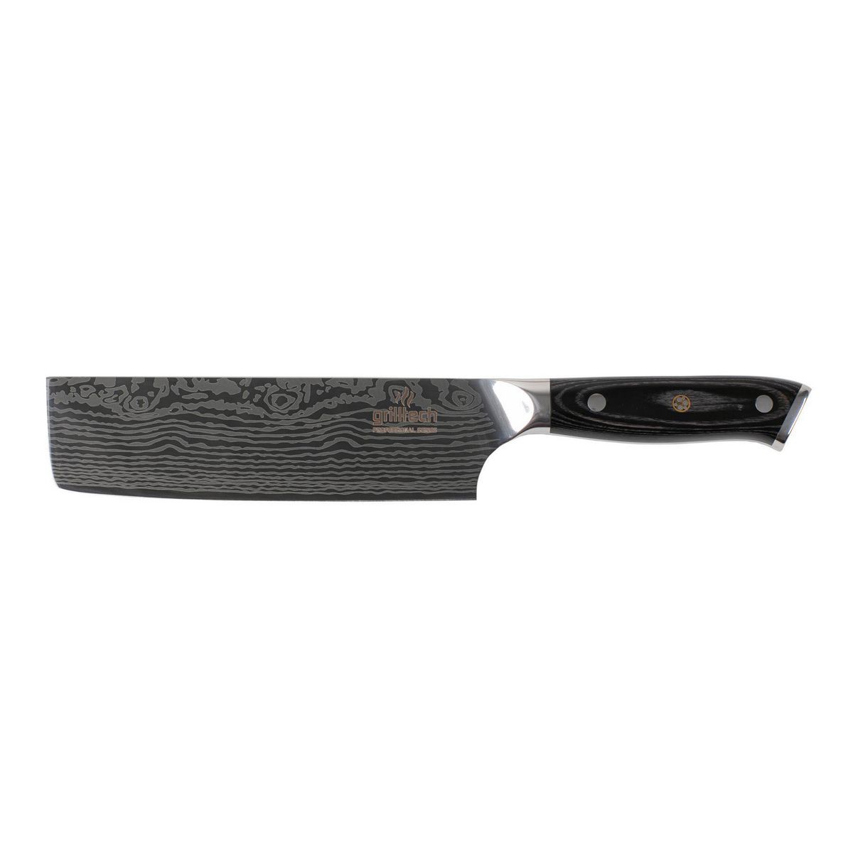 GRILLTECH - Cuchillo Macizo Japonés Inox Damasco 7