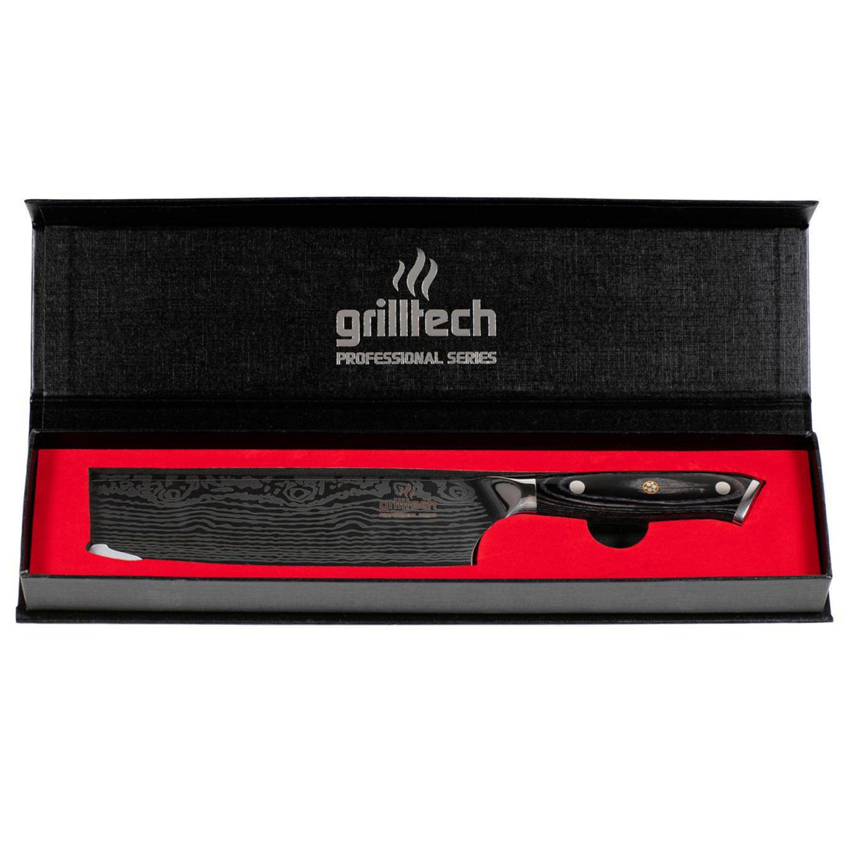 GRILLTECH - Cuchillo Macizo Japonés Inox Damasco 7