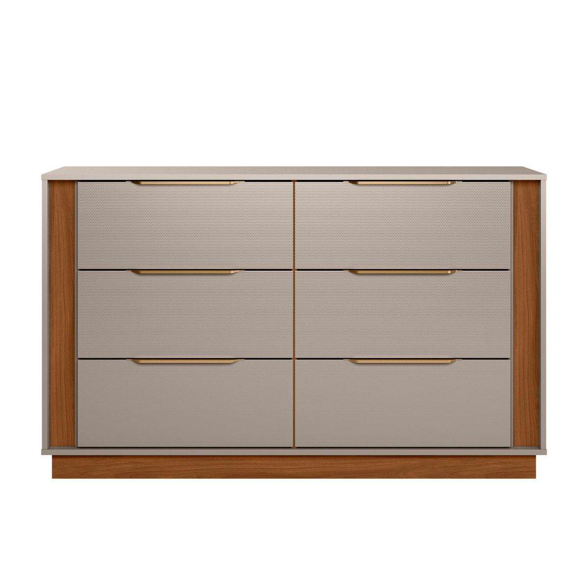 ONESSTA - Cómoda 6 Cajón(es) Giardino 136x82.5x45 cm Noguera/nude