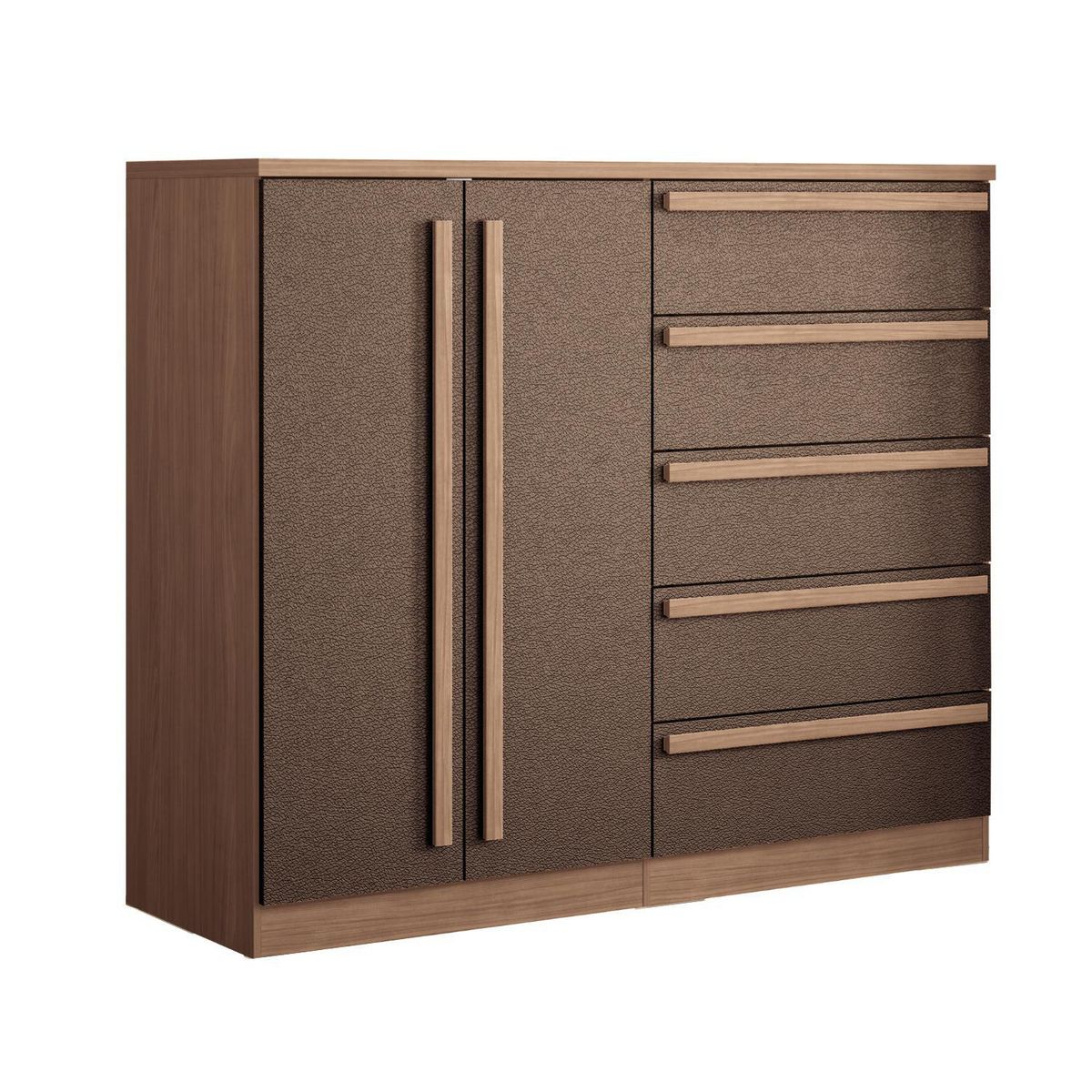 ONESSTA - Cómoda 5 Cajón(es) Malaga 131x111.5x44.8 cm Wood/terra