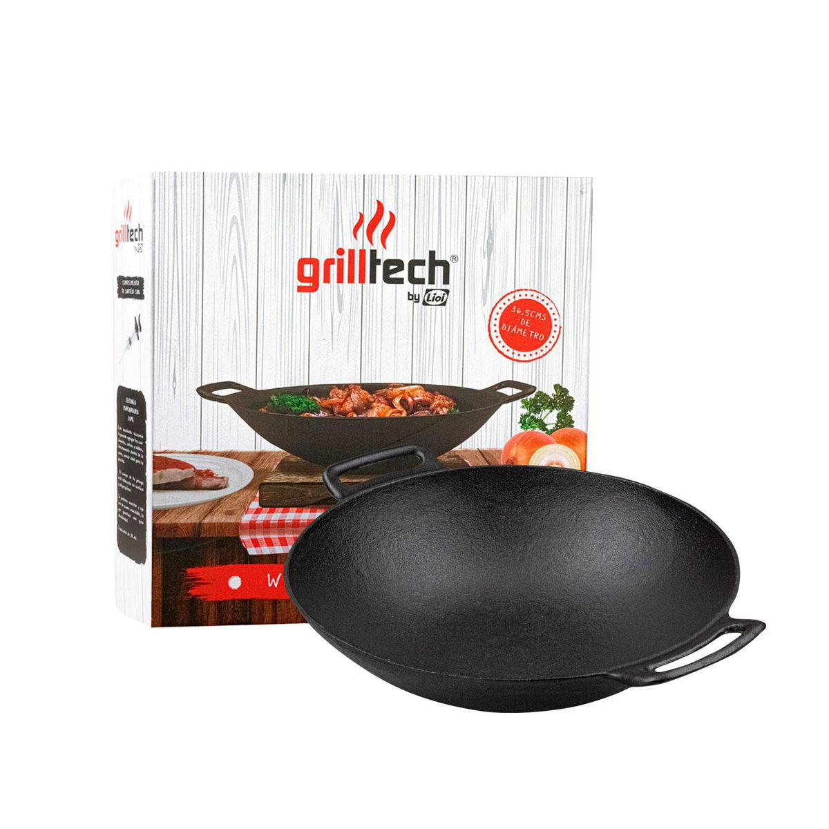 LIOI - Disco Wok Fierro Fundido 36,5cm