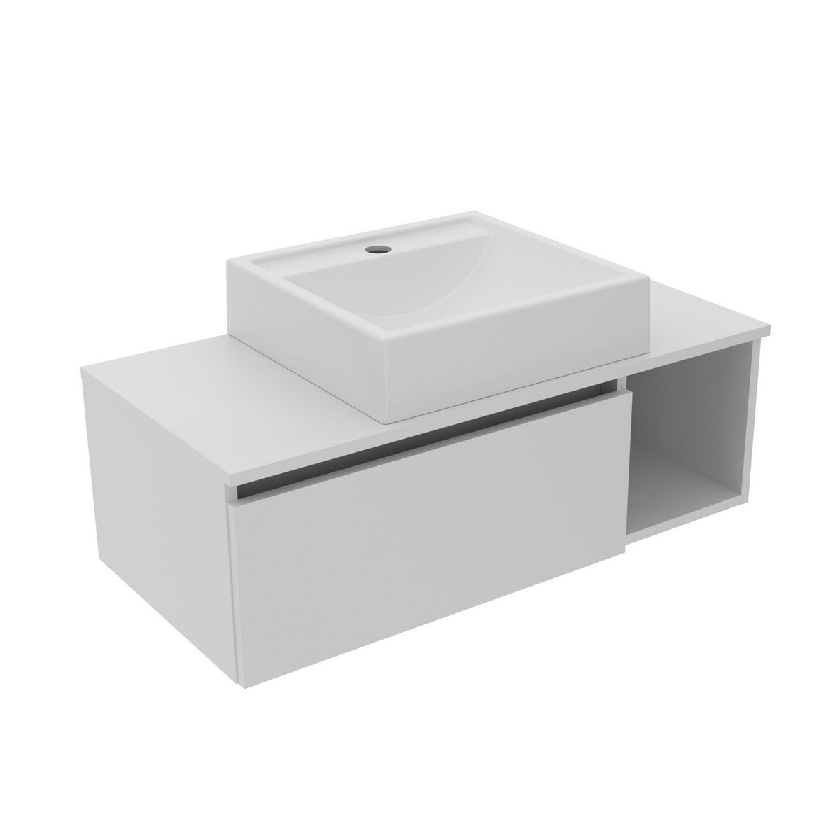 TECNOMOBILI - Mueble de baño BN3601.0103 Blanco 80x26.5x38.7 cm