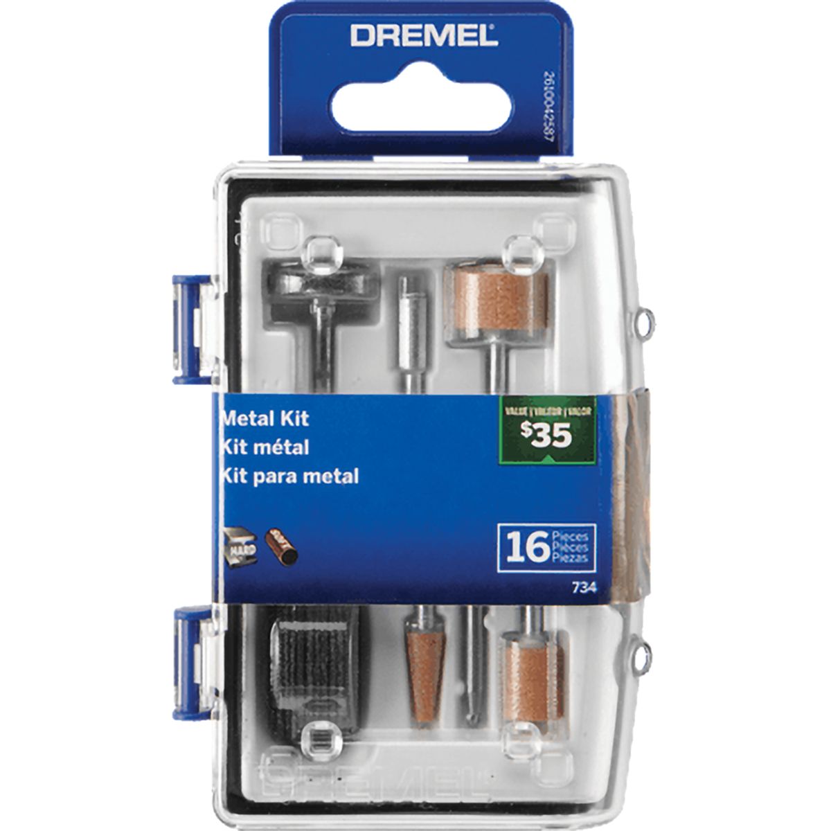 DREMEL - Kit de accesorios giratorios para metal 734-01 de 16 piezas