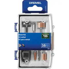 DREMEL - Kit de accesorios giratorios para metal 734-01 de 16 piezas