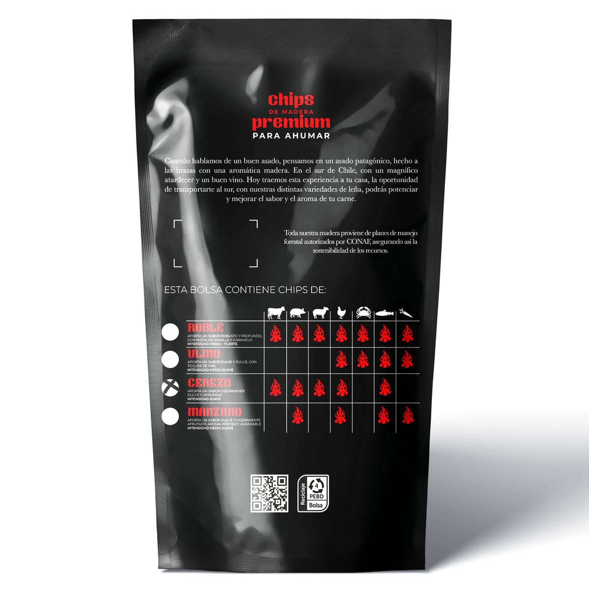 PURALEÑA - Chips para ahumado de Ulmo 250 gr