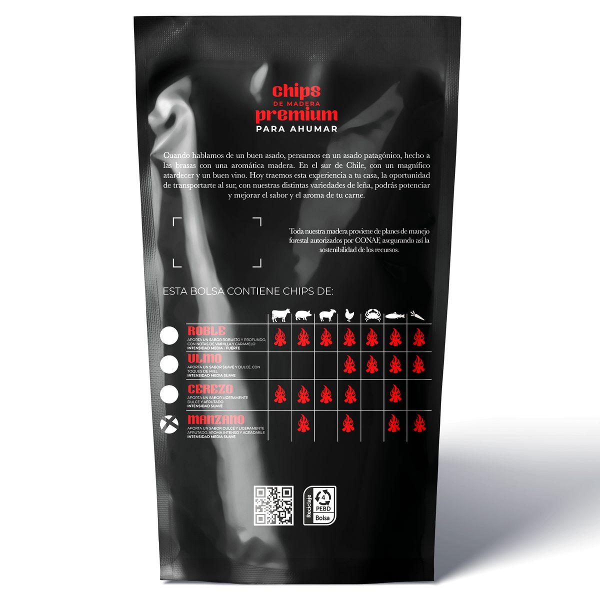 PURALEÑA - Chips para ahumado de roble 0.25 kg