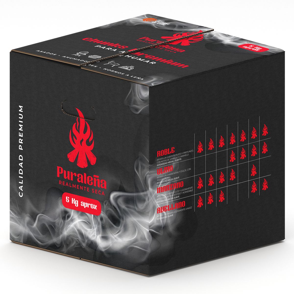 PURALEÑA - Chunks de roble para ahumador 5kg