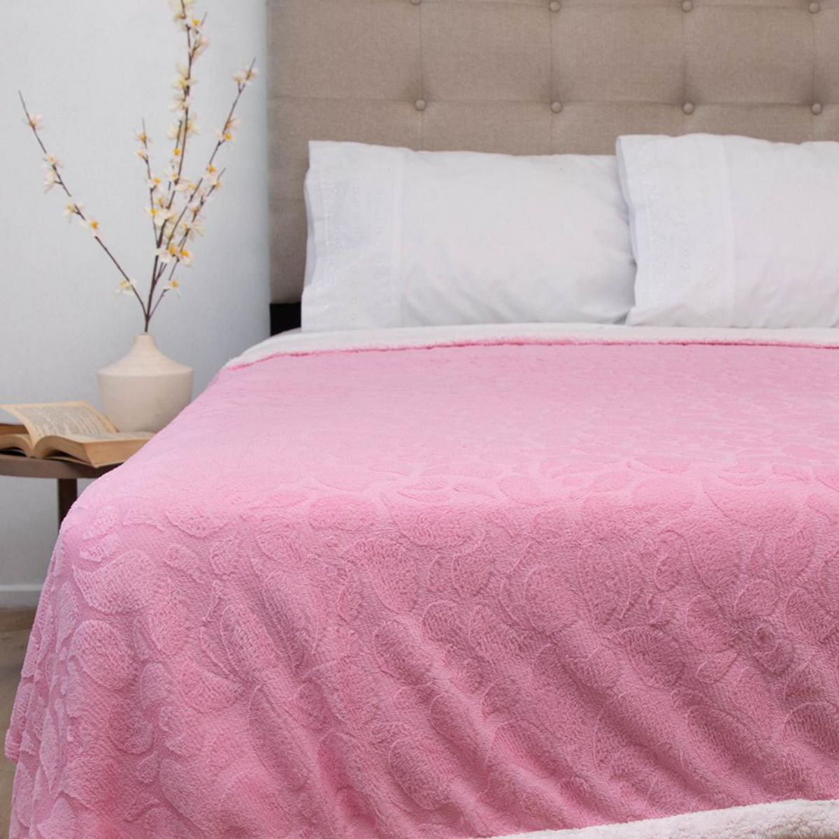 DORAL - Frazada Deluxe 2 plazas Rosado