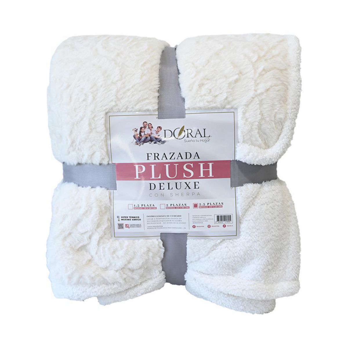 DORAL - Frazada Deluxe King Blanco