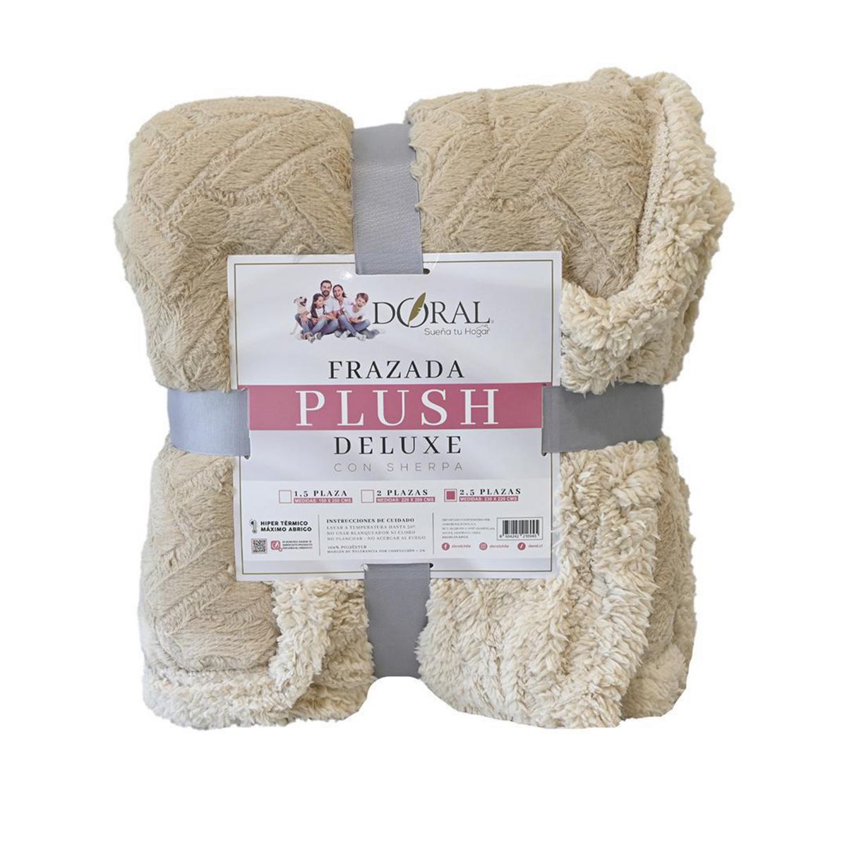 DORAL - Frazada Deluxe King Beige