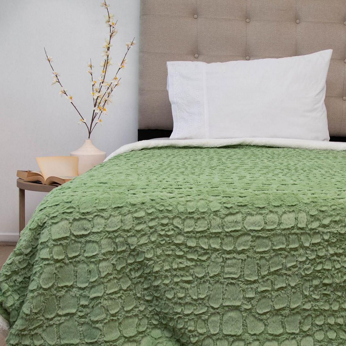 DORAL - Frazada Deluxe 1.5 plazas Verde