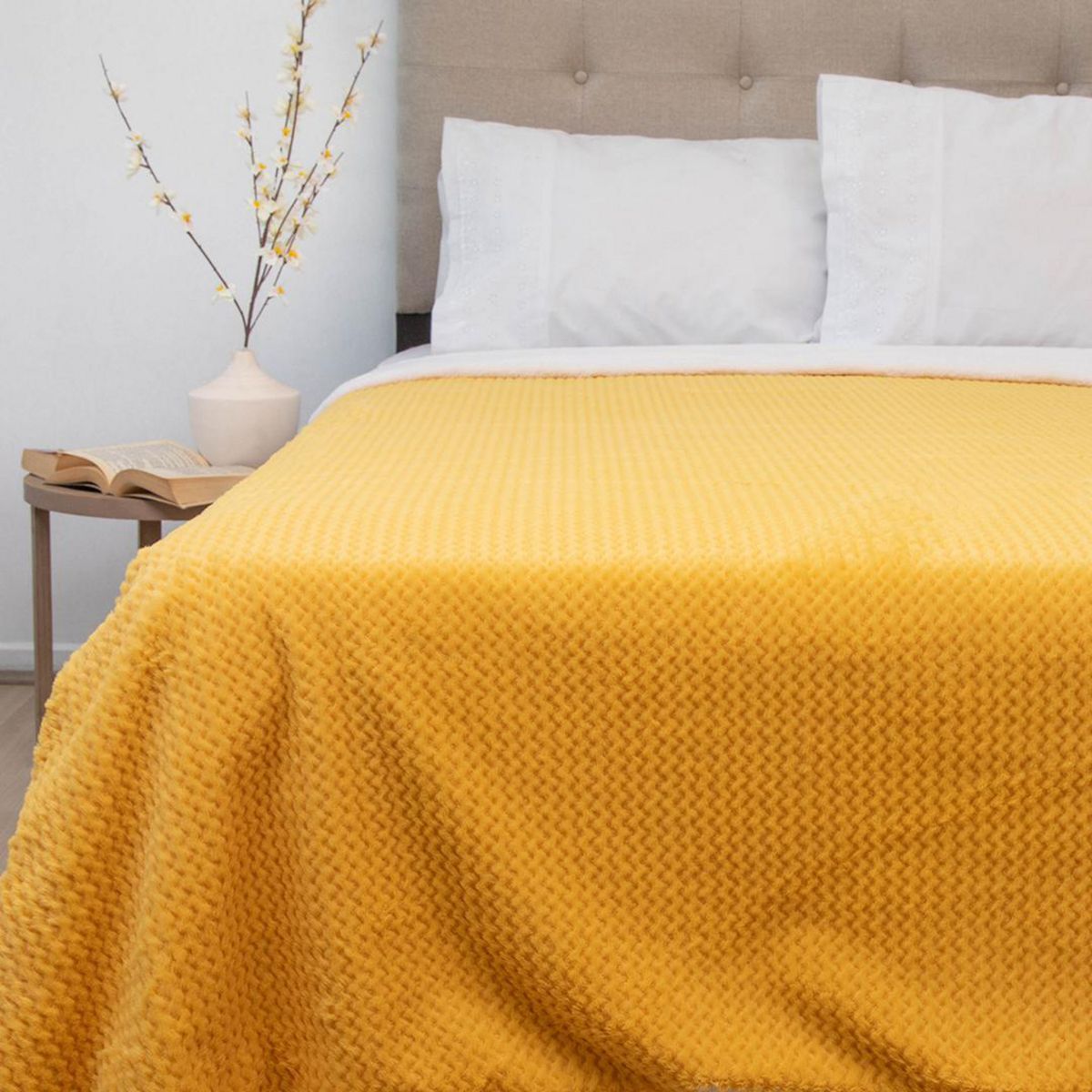 DORAL - Frazada Deluxe 2 plazas Amarillo