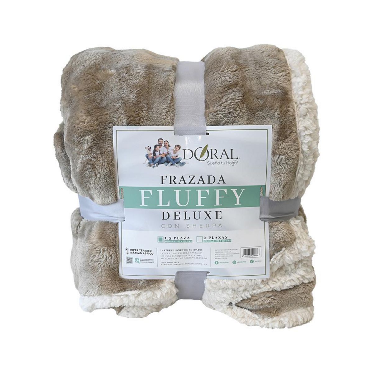 DORAL - Frazada Deluxe 1.5 plazas Beige