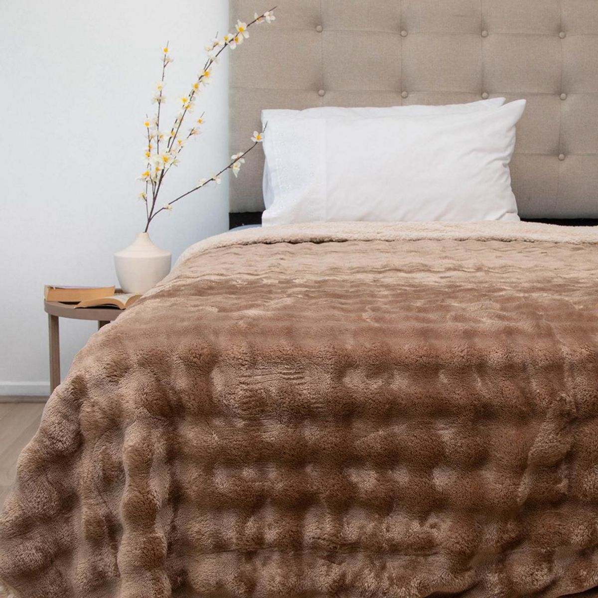 DORAL - Frazada Deluxe 1.5 plazas Beige