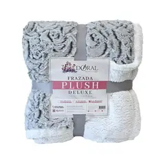 DORAL - Frazada Deluxe King Gris Jaspeado
