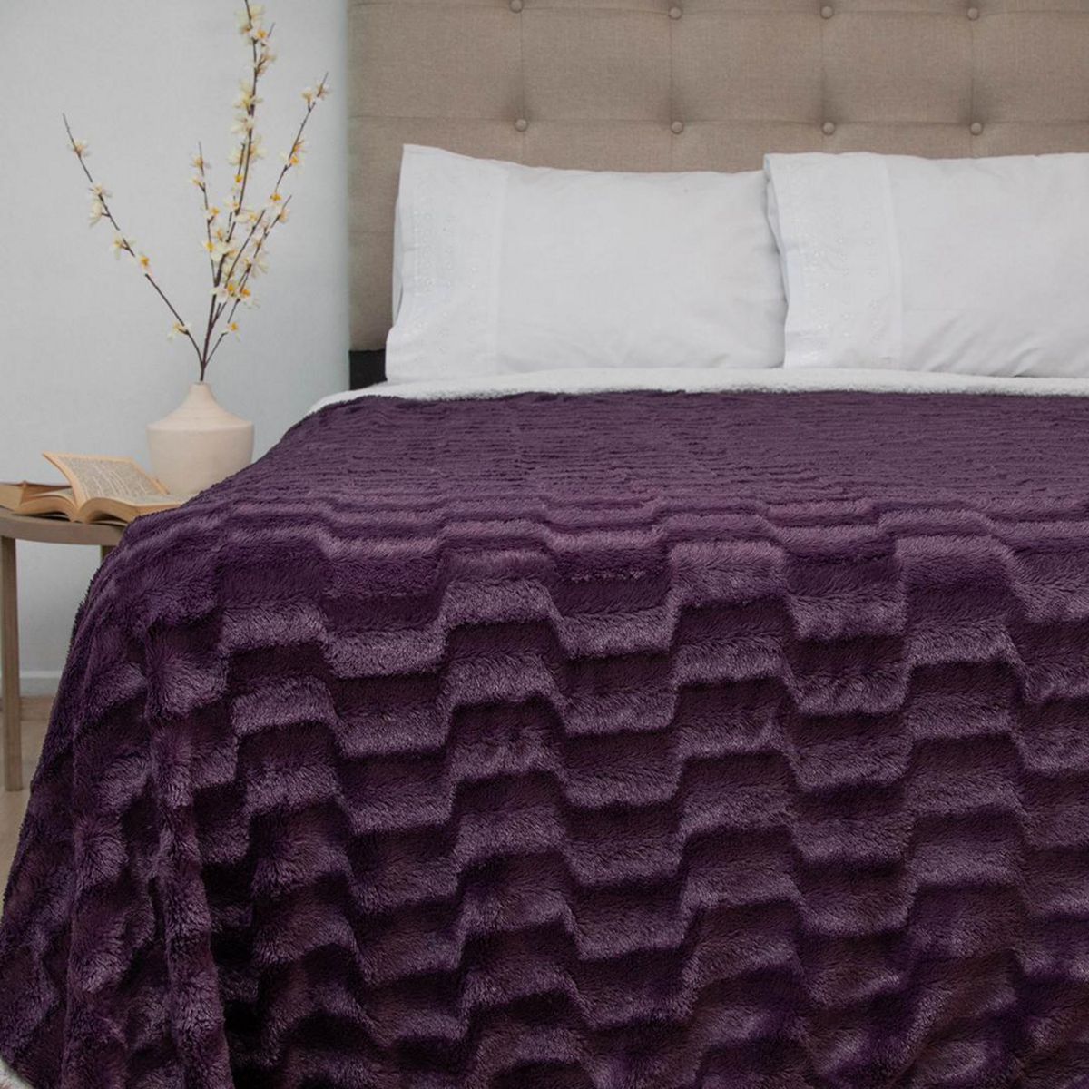 DORAL - Frazada Deluxe King Morado