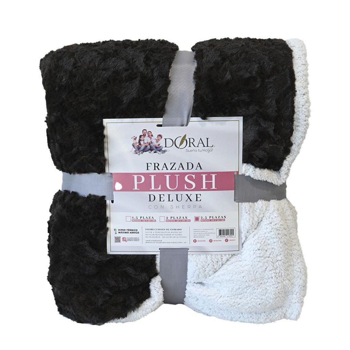 DORAL - Frazada Deluxe King Café Oscuro