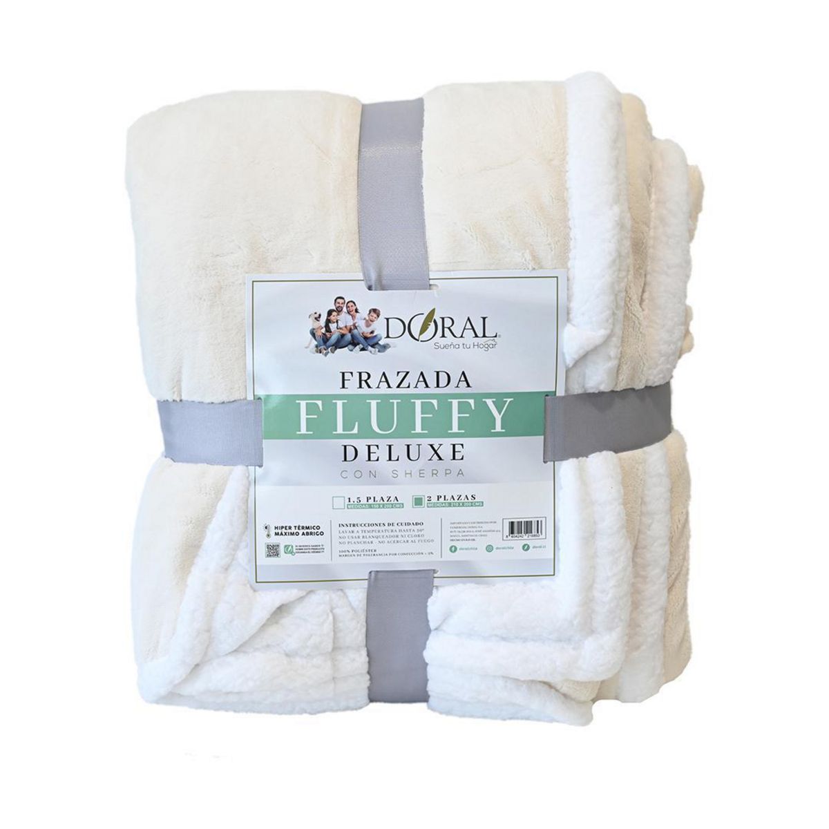 DORAL - Frazada Deluxe 2 plazas Crudo