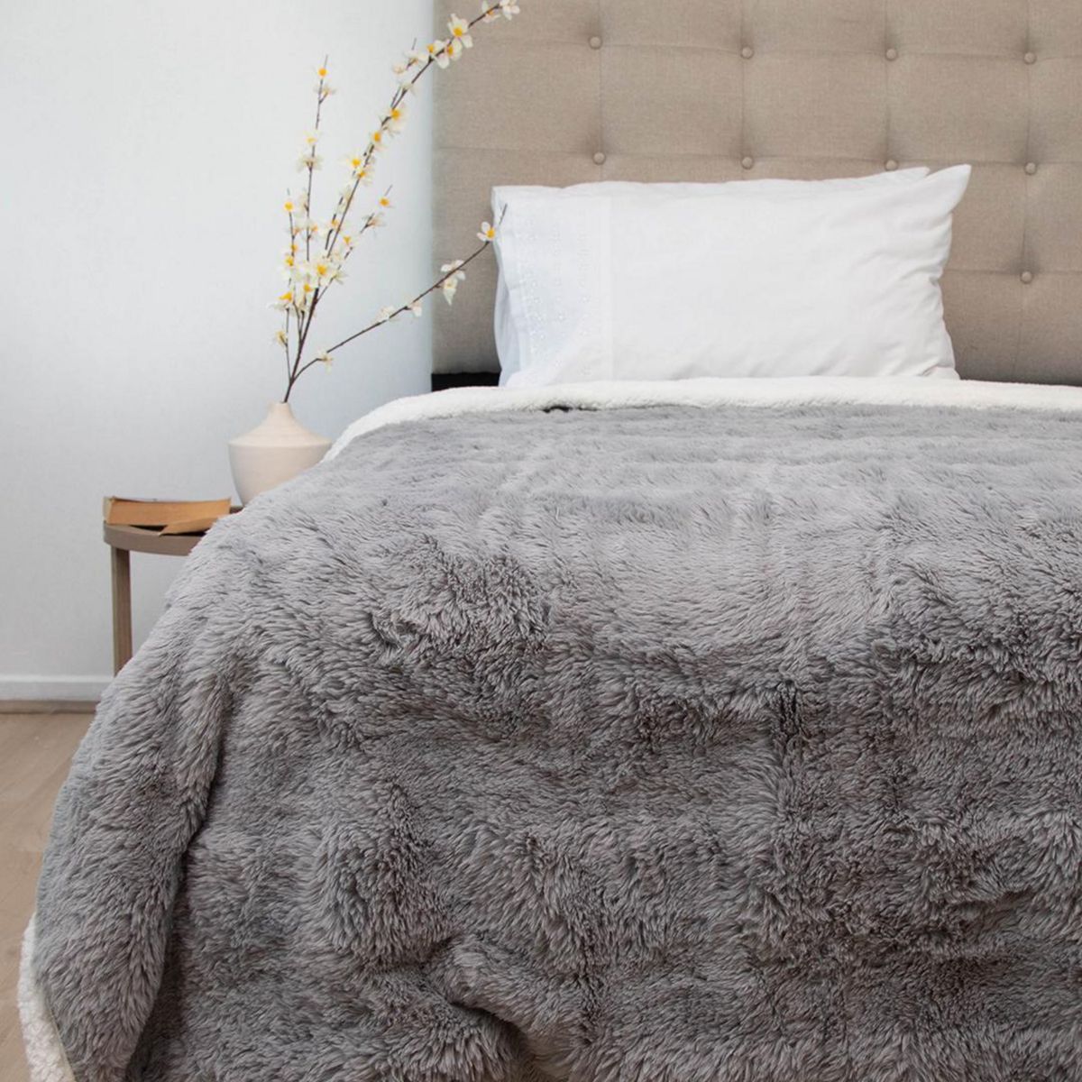 DORAL - Frazada Deluxe 1.5 plazas Gris