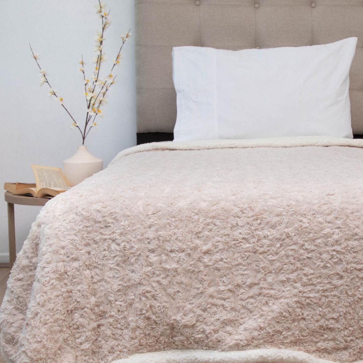 DORAL - Frazada Deluxe 1.5 plazas Beige