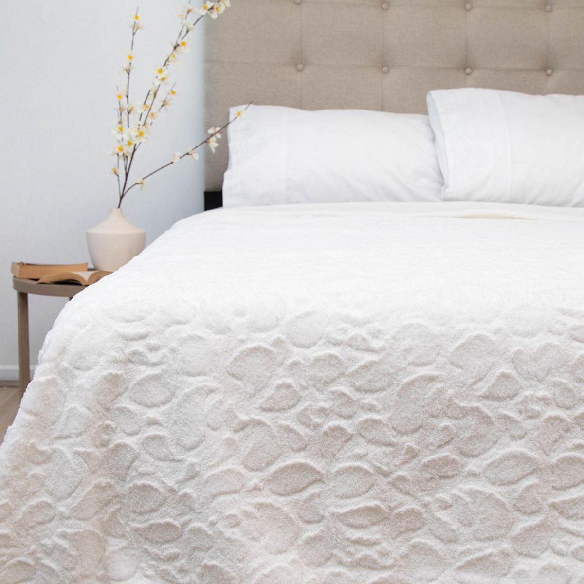 DORAL - Frazada Deluxe 2 plazas Blanco