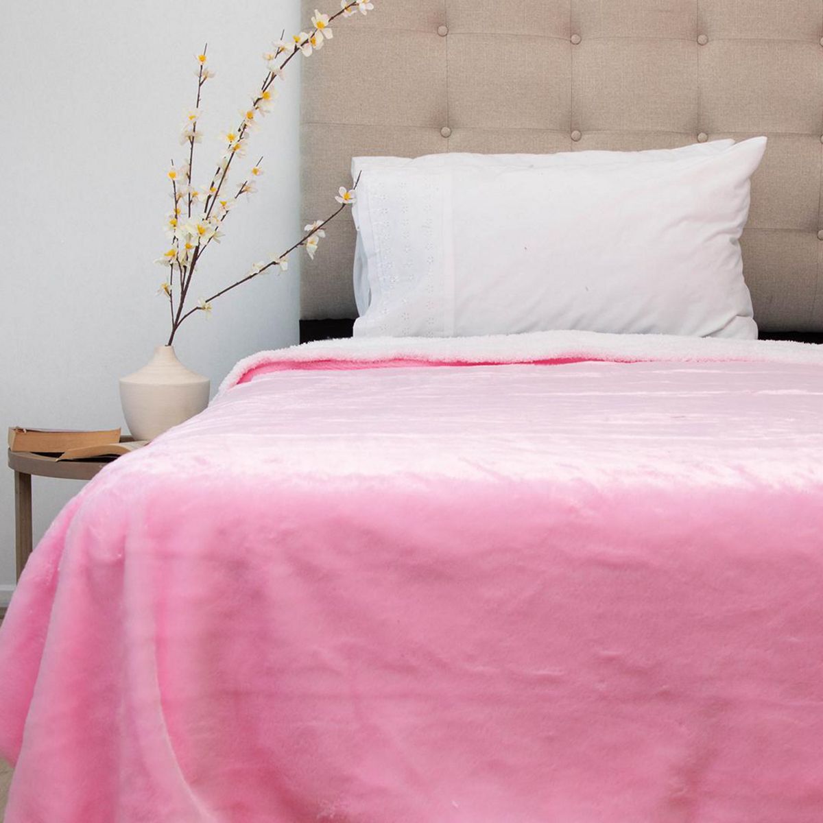 DORAL - Frazada Deluxe 1.5 plazas Rosado