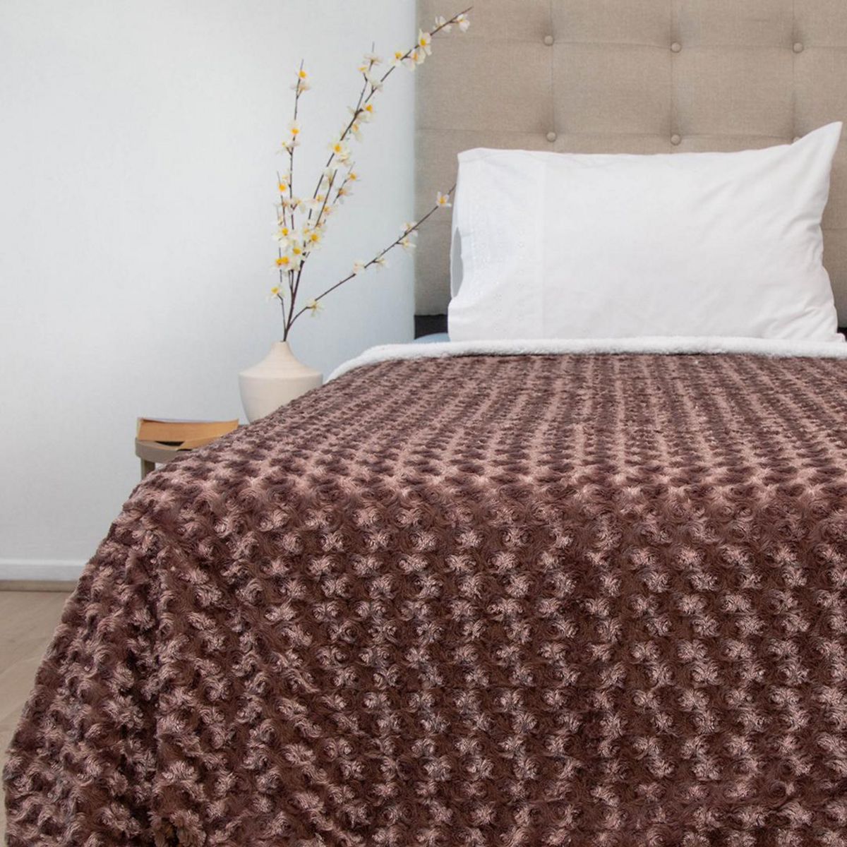 DORAL - Frazada Deluxe 1.5 plazas Café