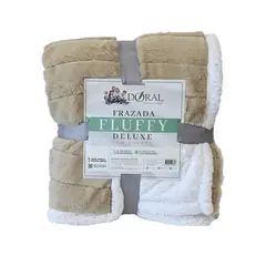 DORAL - Frazada Deluxe 2 plazas Beige