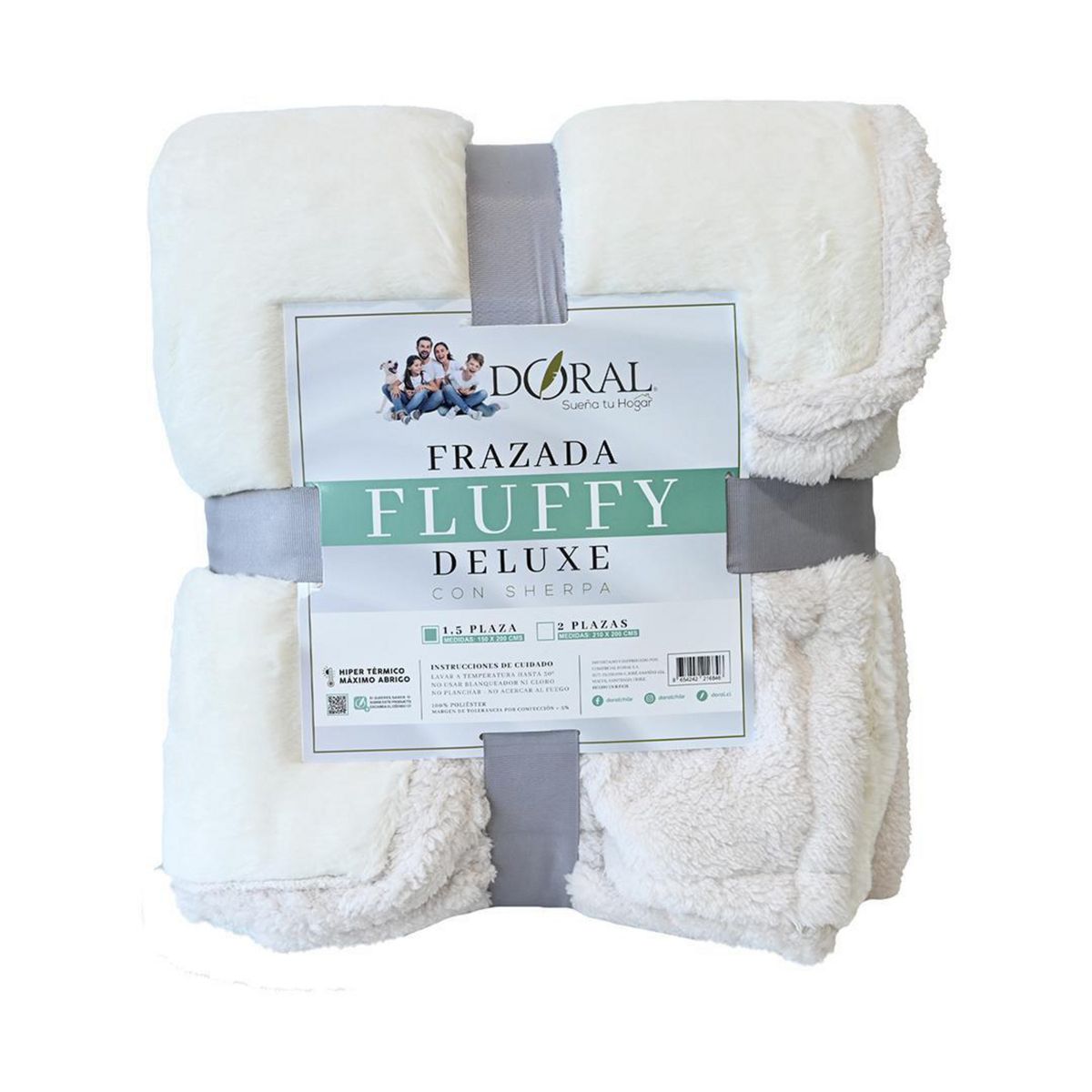 DORAL - Frazada Deluxe 1.5 plazas Crudo