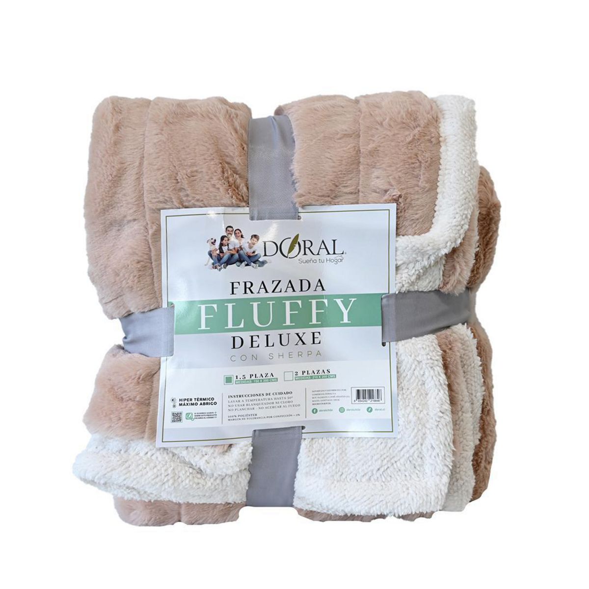 DORAL - Frazada Deluxe 1.5 plazas Damasco