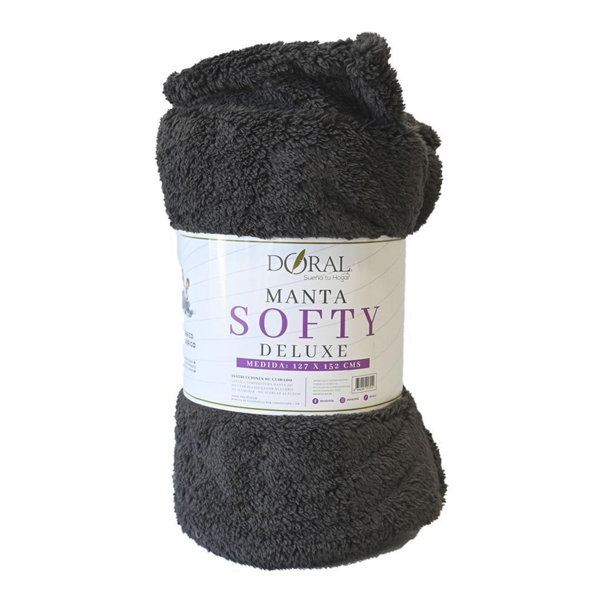 DORAL - Manta Deluxe Especial Gris Oscuro
