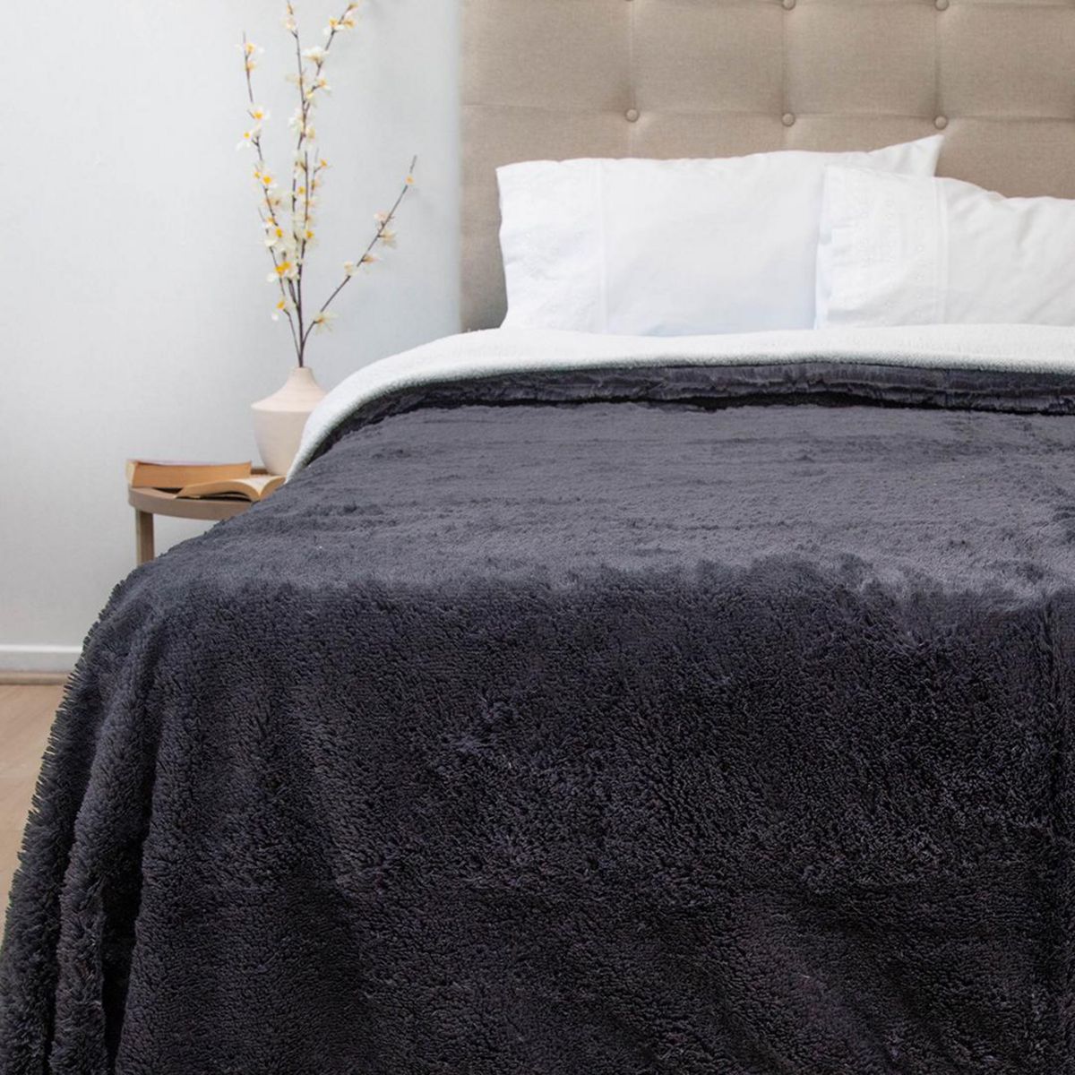 DORAL - Frazada Deluxe 2 plazas Negro