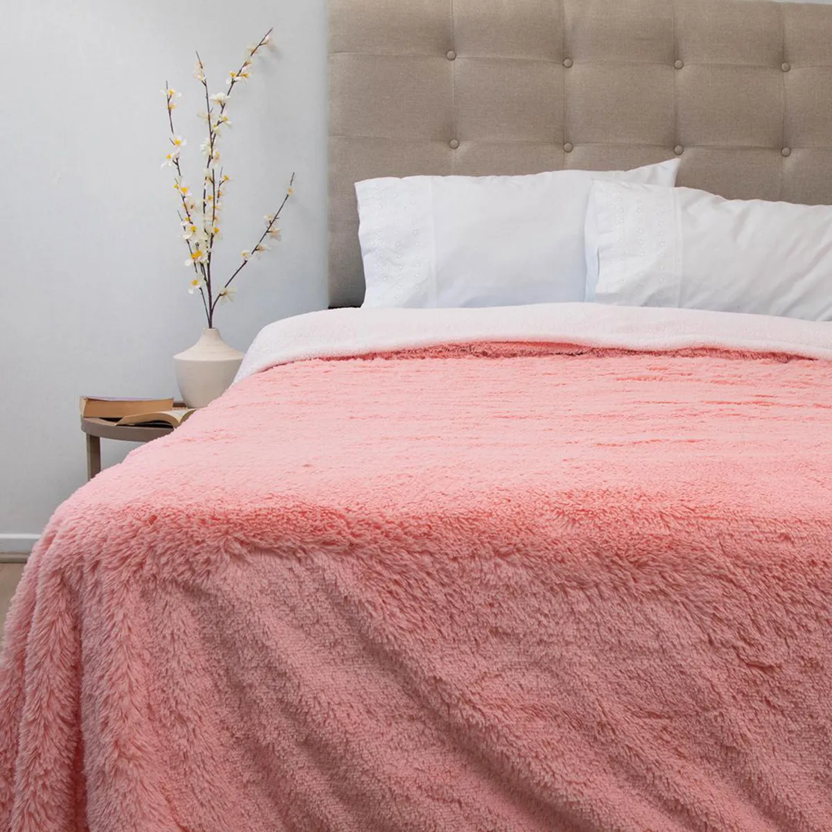 DORAL - Frazada Deluxe 2 plazas Rosado