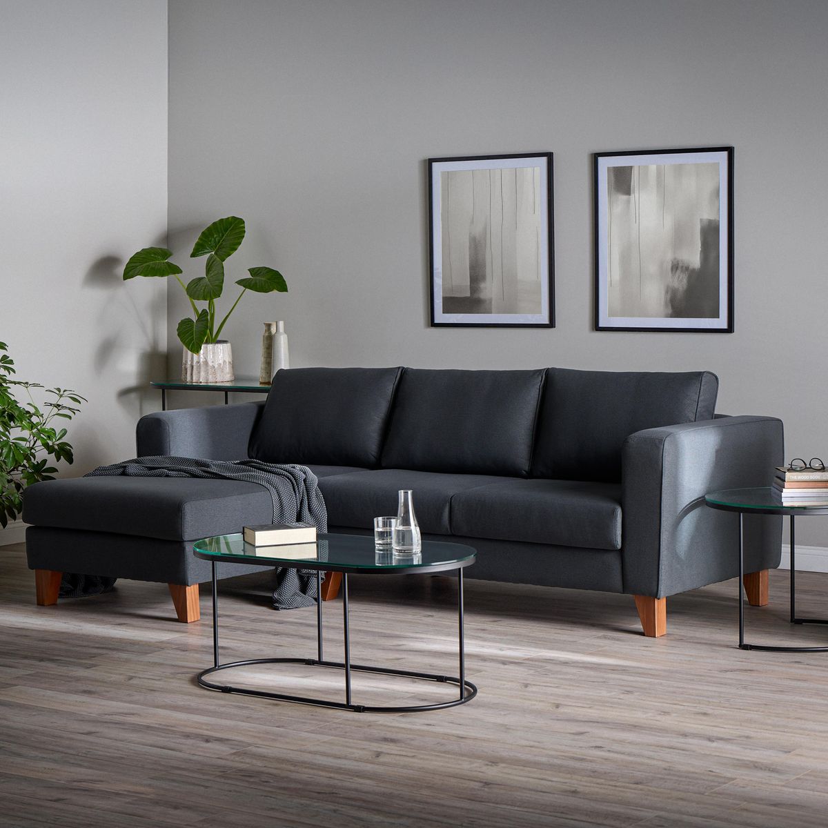 ROSEN - Seccional Parma izquierdo tela Grafito